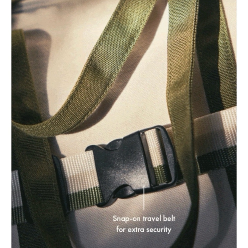 DSW • Ivory/Green Canvas Travel Tote Bag - Picture 12 of 16